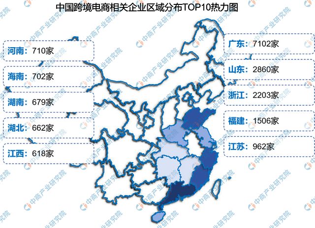 2024年中国跨境电商市场规模、企业数量及区域分布情况分析(图5)