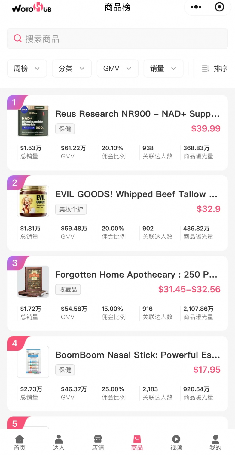 TikTok榜单免费领WotoHub小程序助力跨境卖家抢占海外红人营销流量(图4)